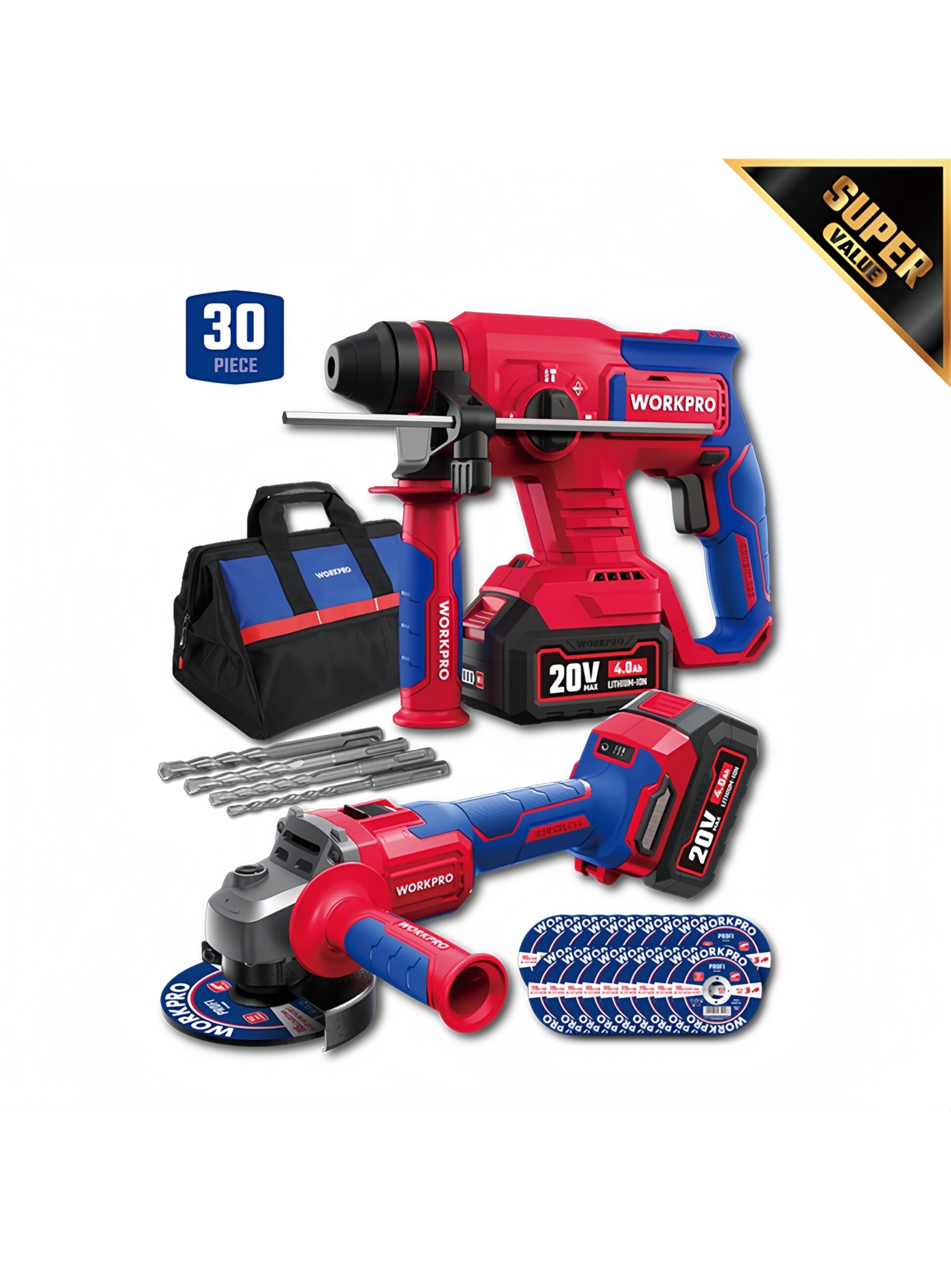 WORKPRO 30PC TOOL SET